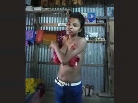 Adorable lesbian girl produces a video for a man while exploring her own sexuality