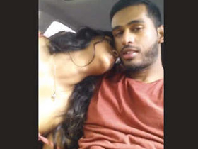 Passionate Indian couple's love affair in a vehicle