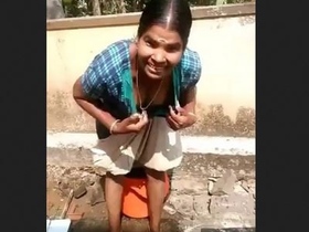 South Indian maid reveals her breasts to her employer