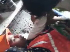 A male construction worker engages in intense sexual activity with his coworker