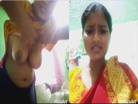 Exclusive video of a desi girl from a village showing her boobs and pussy