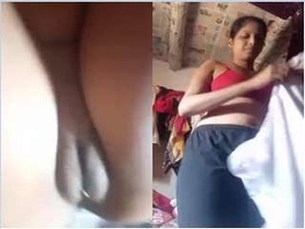 Desi girl captures her nude body on camera for her lover in part 1
