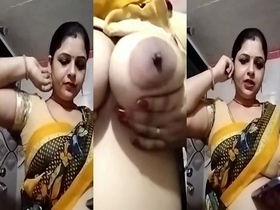 A beautiful Indian woman shows her vagina and buttocks