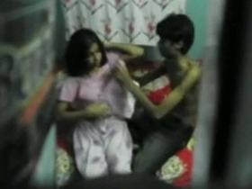 Hidden camera captures young Indian couple having sex