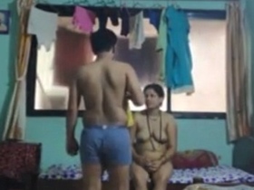 Real sex video of Indian maid and homeowner engaging in sexual activities