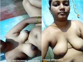 Exclusive video of a village girl exposing her boobs and pussy