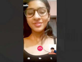 Stunning Indian beauty performs on video chat