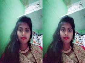 Indian girl with a country look flaunts her breasts in part 3