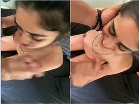 Exclusive video of cute girl from Nri giving blowjob