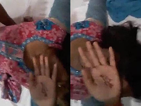 Freshman girl gets initiated by senior students in college
