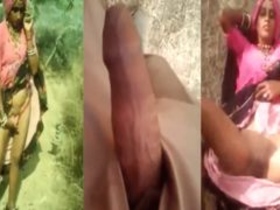 Outdoor video of rural wife flaunts her bush in public
