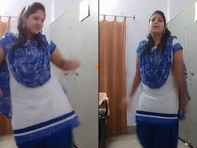 Punjabi beauty showcasing her assets while dancing