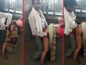 Indian teacher gets fucked by watchman in classroom, MMS scandal
