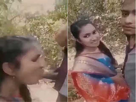 Desi couple's steamy outdoor romance and blowjob