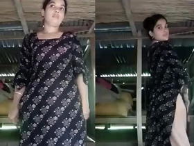 A stunning Bangla bhabi flaunts her body in a village setting