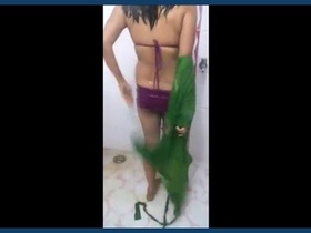 Desi GF playfully uses inhaler as a sex toy in shower