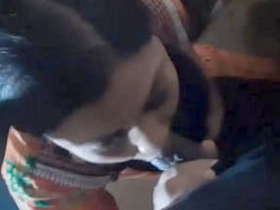 Indian girl gives a blowjob in the dark