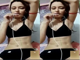 An adorable Indian girl with big boobs pleasures herself in HD