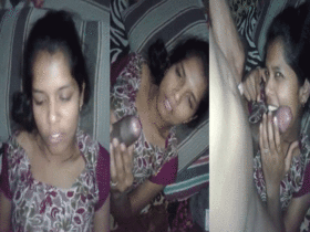 Indian babe gives a mind-blowing blowjob in MMS video