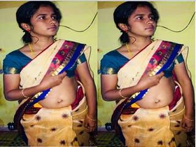 Tamil wife flaunts her boobs and pussy on video call
