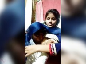 Desi sex clip featuring hot couple's nipple licking and blowjob