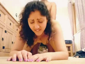 Indian beauty with large breasts performs a passionate oral sex and receives intense penetration