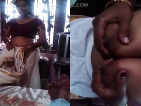 Tamil housewife's big boobs and milky skills on display