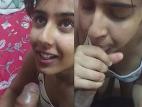 Indian college girlfriend's oral sex and facial cumshot with recorded sound