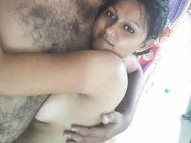 Indian college girl takes a naughty selfie of her boobs and pussy