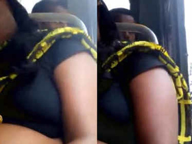 Chennai aunty's boobs get caught in bus - Video