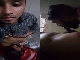 Tamil gay couple indulges in steamy bathroom sex
