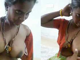 Clear audio and visuals of a Tamil maid with big tits getting fucked
