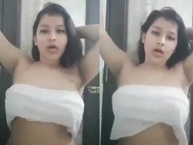 A stunning Bangladeshi woman shares her newest erotic display