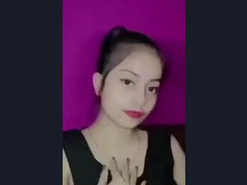 Adorable Indian girl flaunts her large breasts