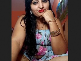 Arousing wife displays her breasts