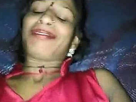 Indian beauty's breasts squeezed together