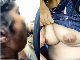 Desi babe gets fucked in a car by her boyfriend