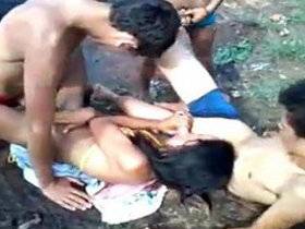 Call girl from India indulges in wild orgy with four men, taking it all in her mouth