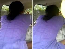 College girl Boudi enjoys a car ride with her lover