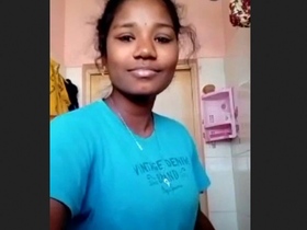 Intimate moment in the restroom captured on video call