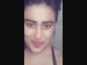 Cute girl flaunts her natural boobies in a solo video