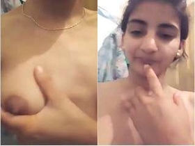 Desi college girl flaunts her big boobs and pussy