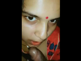 Indian newlywed wife gives deepthroat oral pleasure to her husband