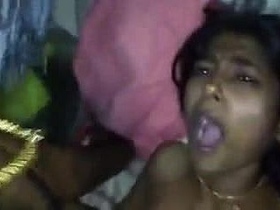Homemade video of Indian couple having sex near kitchen counter
