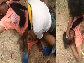 Tamil sluts get naughty in the open air with a group of strangers