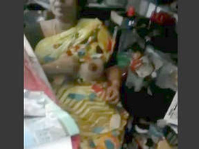 Indian village aunt reveals her breasts