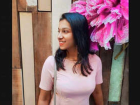 Indian girl from Malaysia performs in a video call