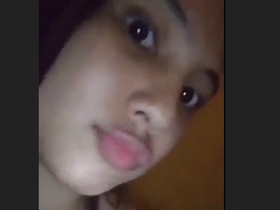 Amateur teen girl shows off her tight pussy