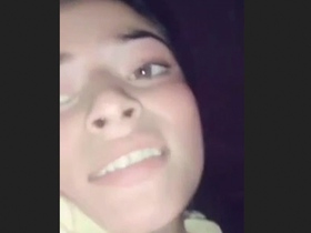 Beautiful young girl rides on a big dick in village