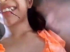 Cute Desi girl with big boobs gets naughty